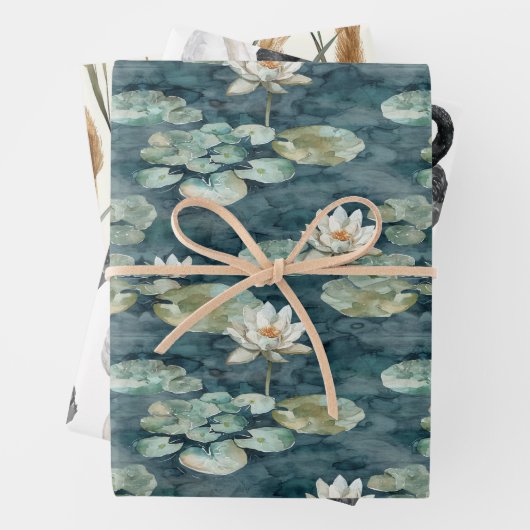 Romantisches Swans-Brautparty Geschenkpapier Set (Beispiel)