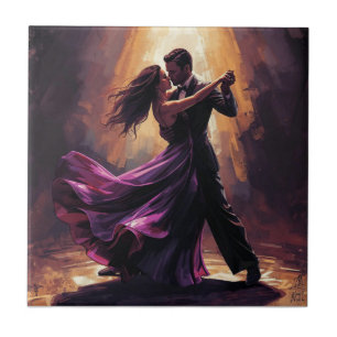 ✨Romantisches Tango-Paar Elegantes Tanzdesign ✨ Fliese