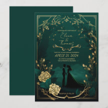 Romantisches Thema im Emerald Green und Golden Det