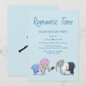 Romantisches Time Valentinstag Party Einladung (Vorne/Hinten)