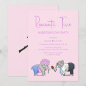 Romantisches Time Valentinstag Party Einladung (Vorne/Hinten)