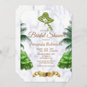 Romantisches tropisches Brautparty Einladung (Vorne/Hinten)