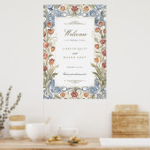 Romantisches Tulpen-Hochzeits-Willkommensschild Poster (Küche)