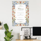 Romantisches Tulpen-Hochzeits-Willkommensschild Poster (Heimbüro)
