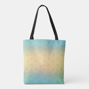 Romantisches türkisfarbenes und gelbes pastellfarb tasche