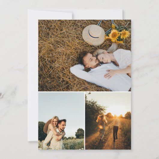 Romantisches Typografie-Foto Save the Date (Rückseite)