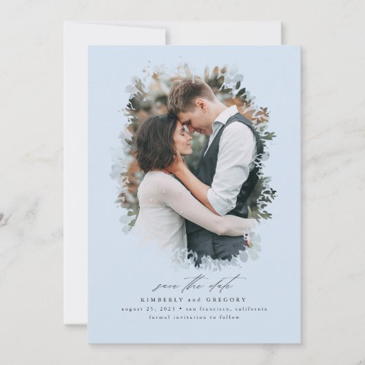 Romantisches und Dreamy Save the Date Foto (Vorderseite)