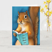 Romantisches und Kokettes Eichhörnchen Karte (Gelbe Blume)