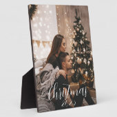 Romantisches Urban Couple Custom Holiday Foto Fotoplatte (Seite)