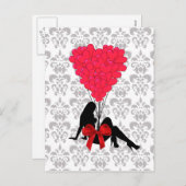 Romantisches Valentindesign Feiertagspostkarte (Vorne/Hinten)