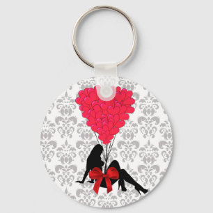 Romantisches Valentindesign Schlüsselanhänger