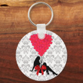 Romantisches Valentindesign Schlüsselanhänger (Vorderseite)