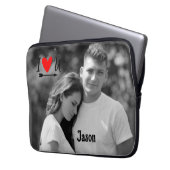 Romantisches Valentine Couple Foto I Red Heart U N Laptopschutzhülle (Vorderseite Links)