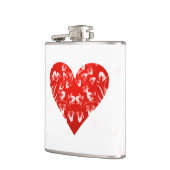 Romantisches Valentinherz Flachmann (Links)