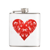 Romantisches Valentinherz Flachmann (Vorderseite)