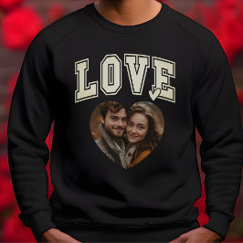 Romantisches Valentinherz-Foto Sweatshirt