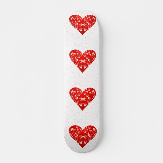 Romantisches Valentinherz Skateboard (Vorne)