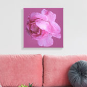 Romantisches Valentinrosa Rosenblume Leinwanddruck (Insitu (Wohnzimmer))