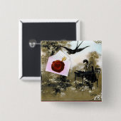 ROMANTISCHES VALENTINSCHREIBEN, ROTWACHS-SIEGEL BUTTON (Vorne & Hinten)