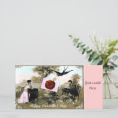 ROMANTISCHES VALENTINSCHREIBEN, ROTWACHS-SIEGEL FEIERTAGSKARTE (Stehend Vorderseite)