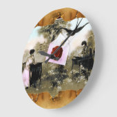 ROMANTISCHES VALENTINSCHREIBEN, ROTWACHS-SIEGEL GROßE WANDUHR (Winkel)