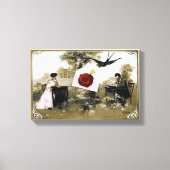 ROMANTISCHES VALENTINSCHREIBEN, ROTWACHS-SIEGEL LEINWANDDRUCK (Vorderseite)