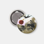 ROMANTISCHES VALENTINSCHREIBEN, ROTWACHS-SIEGEL MAGNET (Vorderseite/Rückseite)