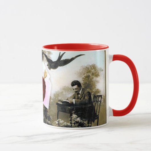 ROMANTISCHES VALENTINSCHREIBEN, ROTWACHS-SIEGEL TASSE (Rechts)