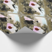 ROMANTISCHES VALENTINSCHREIBEN, ROTWACHSTUM SIEGEL GESCHENKPAPIER (Ecke)