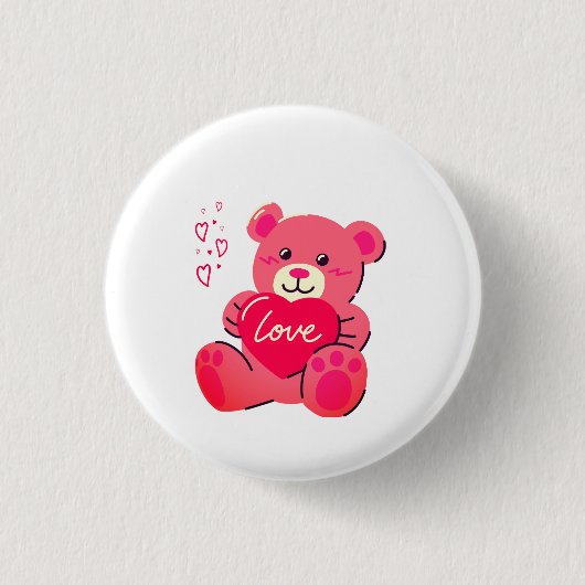 Romantisches Valentinsgeschenk Button (Vorderseite)