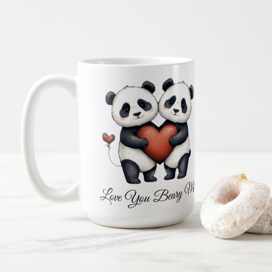 Romantisches Valentinsgeschenk für Sie oder Ihn Kaffeetasse (Mit Donut)