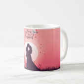 Romantisches Valentinsgeschenk zum Jahrestag Kaffeetasse (VorderseiteRechts)
