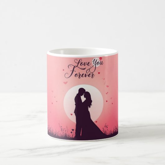 Romantisches Valentinsgeschenk zum Jahrestag Kaffeetasse (Mittel)