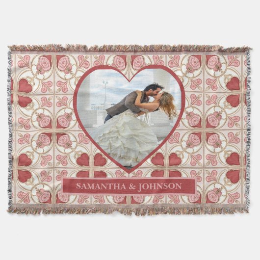 Romantisches Valentinstag-Bistro-Kachel-Foto Decke (Vorderseite)