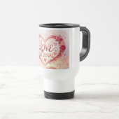Romantisches Valentinstag-Herz-Design Reisebecher (VorderseiteRechts)