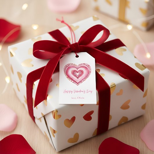 Romantisches Valentinstag-Herz-Geschenk-Tag – Süße Geschenkanhänger