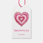 Romantisches Valentinstag-Herz-Geschenk-Tag – Süße Geschenkanhänger (Vorderseite)