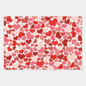 Romantisches Valentinstag Herz Muster Geschenkpapier Set (Vorderseite 2)