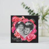 Romantisches Valentinstag Herzkarte Foto Rahmen Einladung (Stehend Vorderseite)