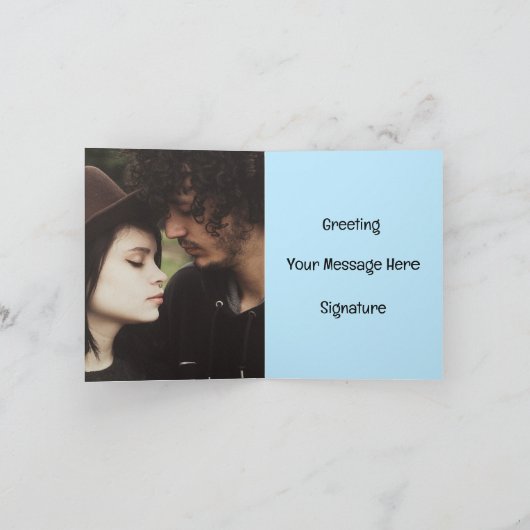 Romantisches Valentinstag-Karte Personalisiertes F (Innenseite)