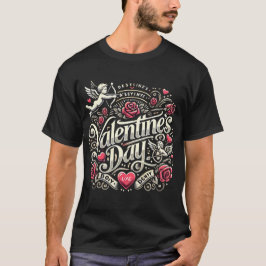 Romantisches Valentinstag Logo-Design für T - Shir T-Shirt