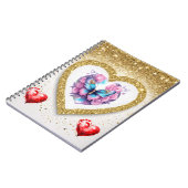 Romantisches Valentinstag-Tapete - Trendy Design Notizblock (Linke Seite)