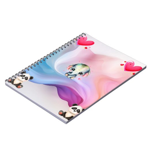 Romantisches Valentinstag-Wallpaper - digitale Kun Notizblock (Linke Seite)