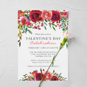 Romantisches Valentinstag Wasserfarbenes Party Einladung