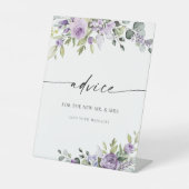 Romantisches Veilchen-Blumen-Ratgeber-Schild Sockelschild (Vorderseite)
