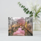 Romantisches Venedig Italien Gondelbahn Postkarte (Stehend Vorderseite)
