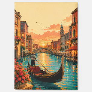 Romantisches Venedig Italien Gondelfahrt Reise-Sou Magnet