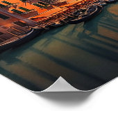 Romantisches Venedig Italien Sonnenuntergang Aussi Poster (Ecke)