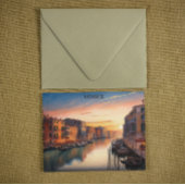 Romantisches Venedig Italien Sonnenuntergang Aussi Postkarte