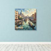 Romantisches Venedig Rialto Kanal Leinwand Kunst (Insitu (Holzboden))